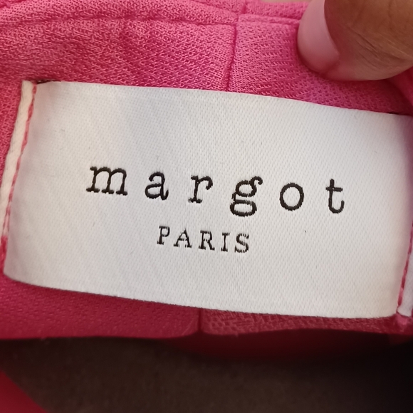 Margot Paris Hot Pink Sz M Button Down Front Jacket - Picture 4 of 12